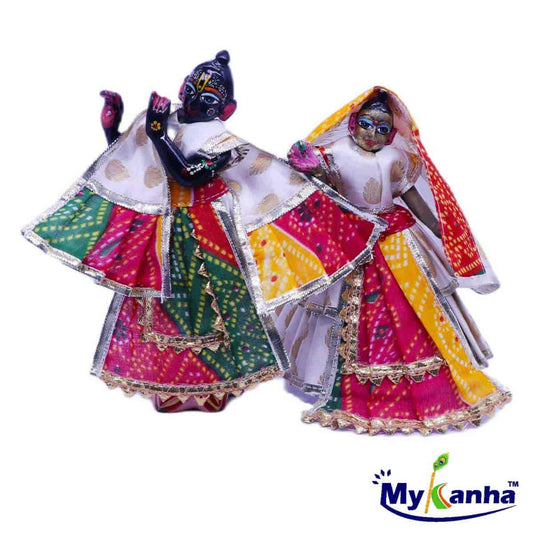 Multicolor Radha Krishna Dress 