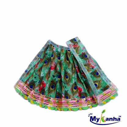 Feather Pattern Lehnga Patka Dress for Mata Rani