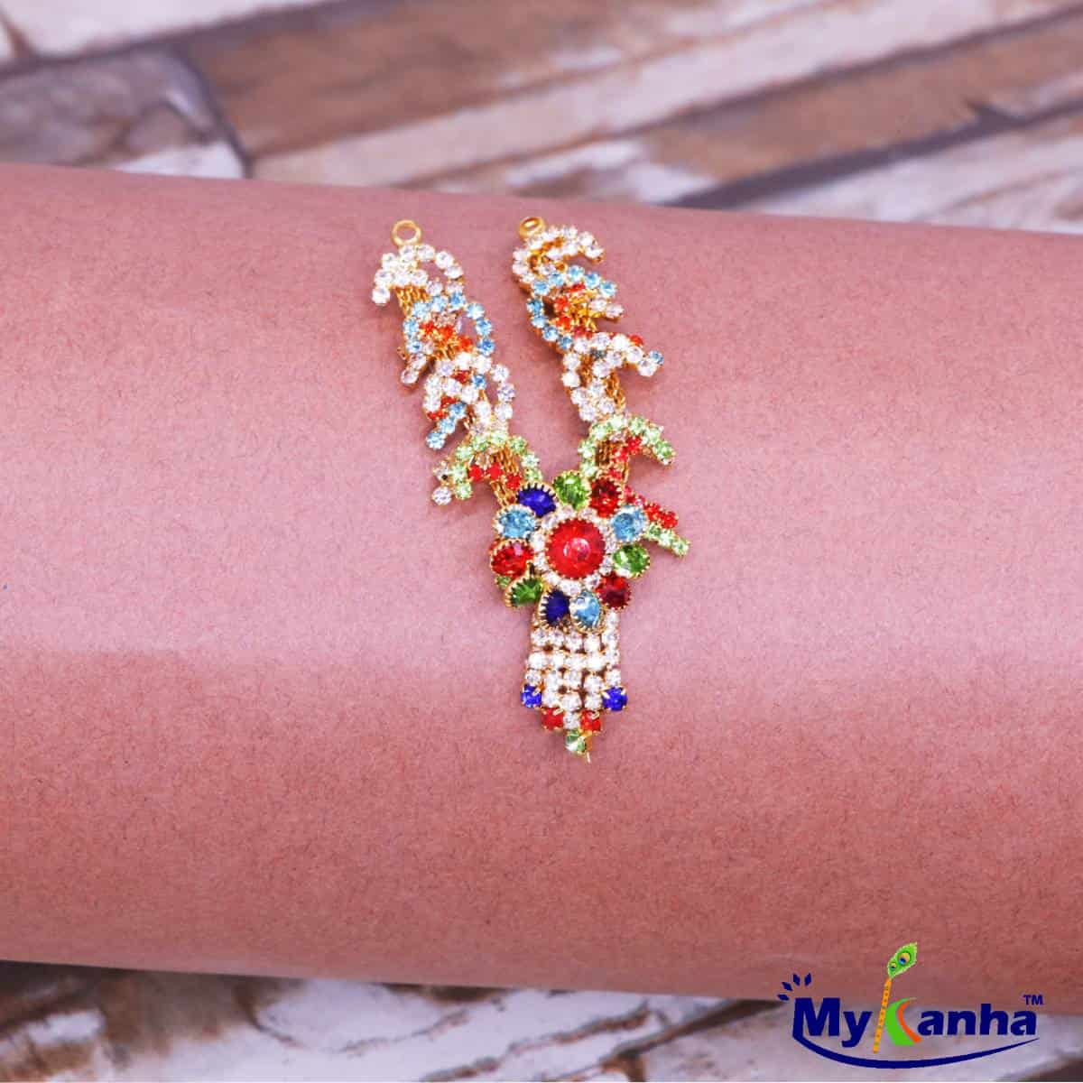 Multicolour Stone Decorated Mala/Haar for Idols 