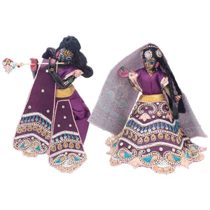 Janmashtami Special Purple Heavy Dress For Radha Krishna