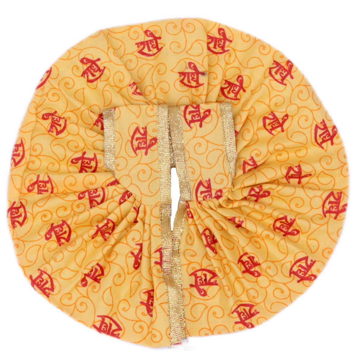 Radhe Printed Yellow Dress For Bal Gopal – MyKanha.com