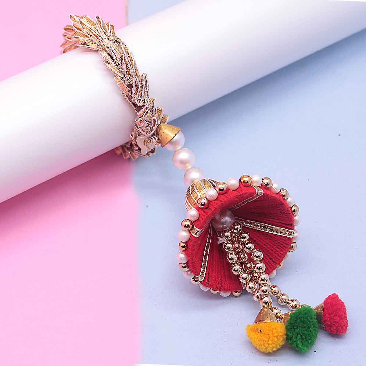 Handmade Decorated Lumba Rakhi