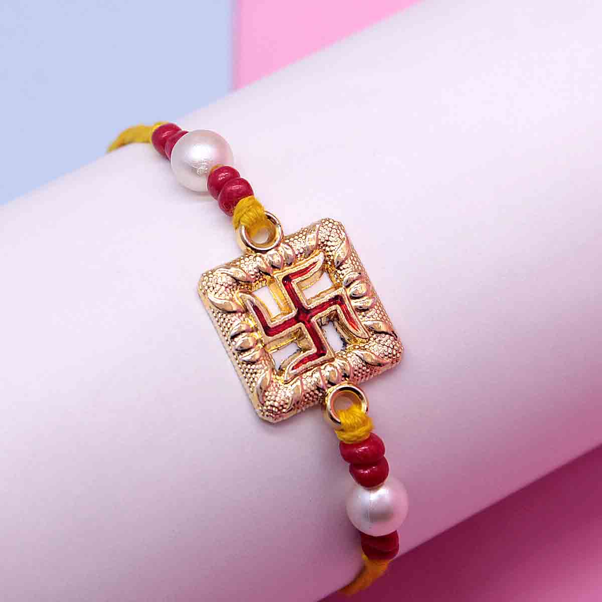 Swastik Decorated Rakhi (Pack of 6)