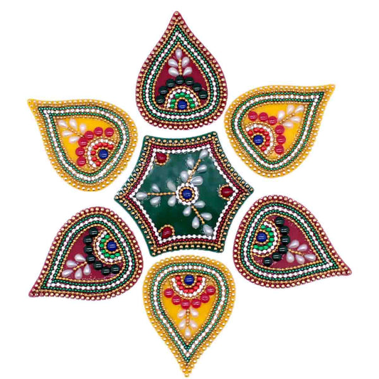 Handmade acrylic rangoli