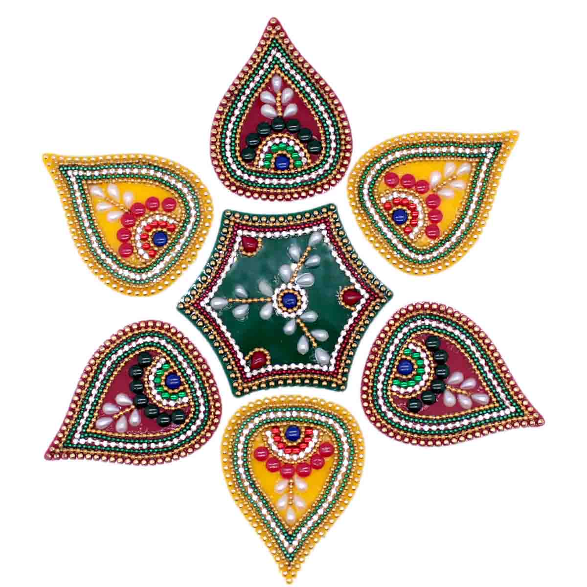 Handmade acrylic rangoli