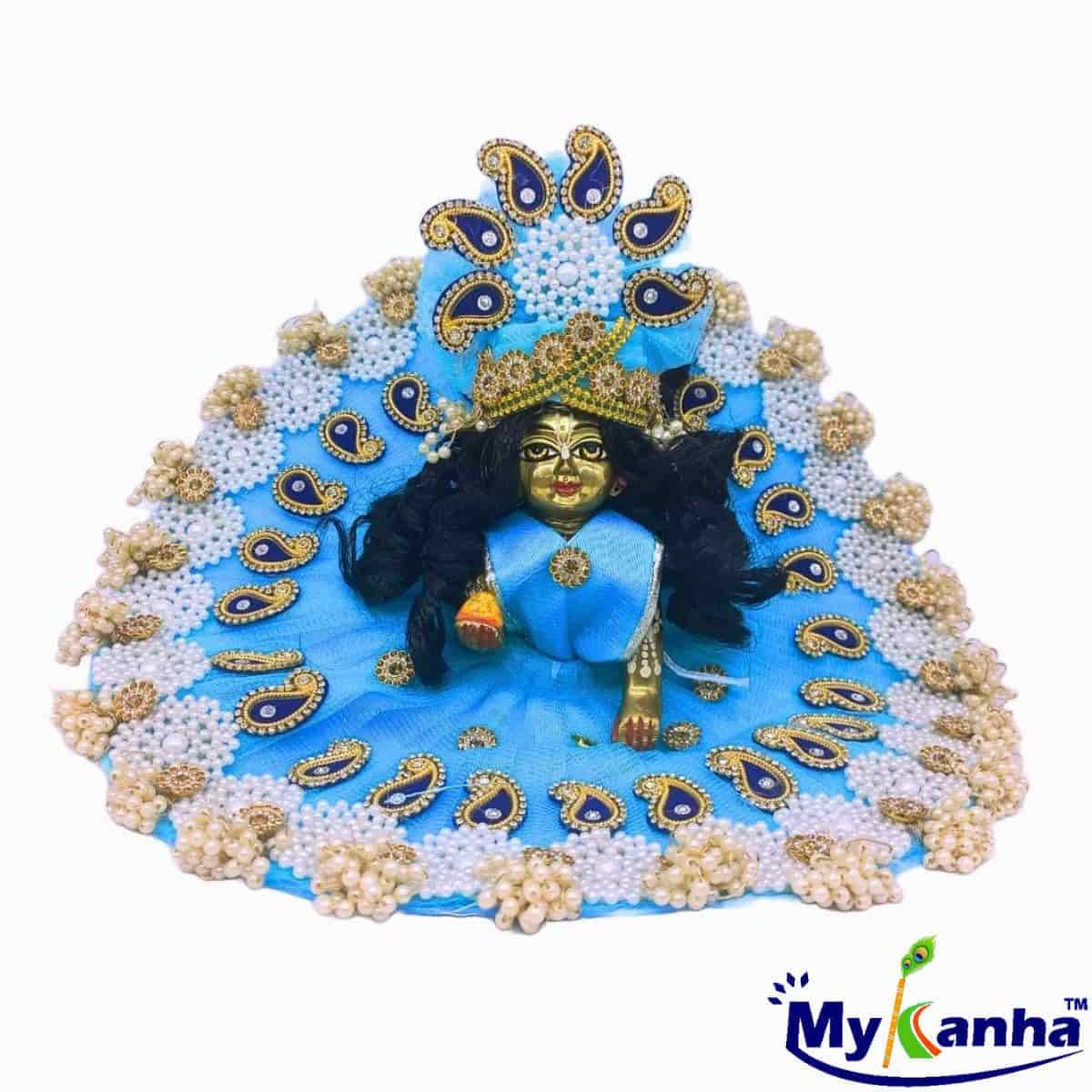 Heavy Moti Decorated Dress for Laddu Gopal Ji