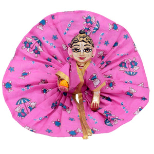 Toy Printed Pink Cottan Dresses Laddu Gopal 