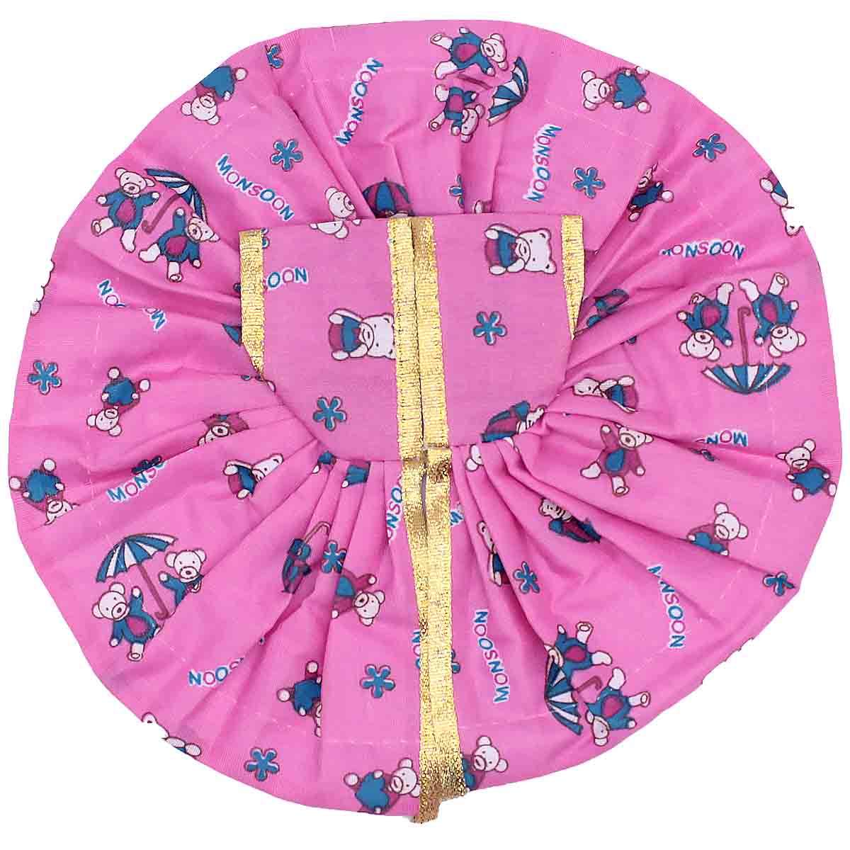 Toy Printed Pink Cotton Dresses Laddu Gopal