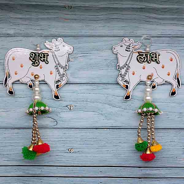 Handmade  cow decorated Shubh Laabh For Temple/Home Decoration