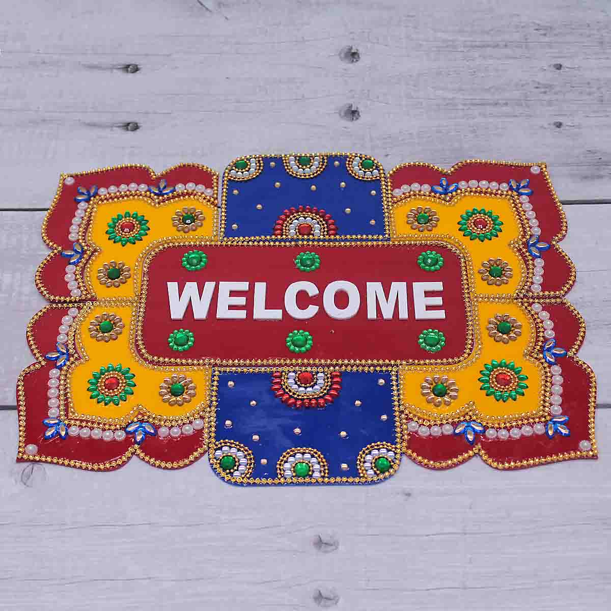 Buy Handmade Decorated Welcome Rangoli 11 Pieces Set at best price ...