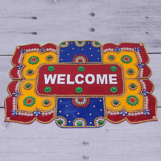 Handmade Decorated Welcome Rangoli 11 Pieces Set
