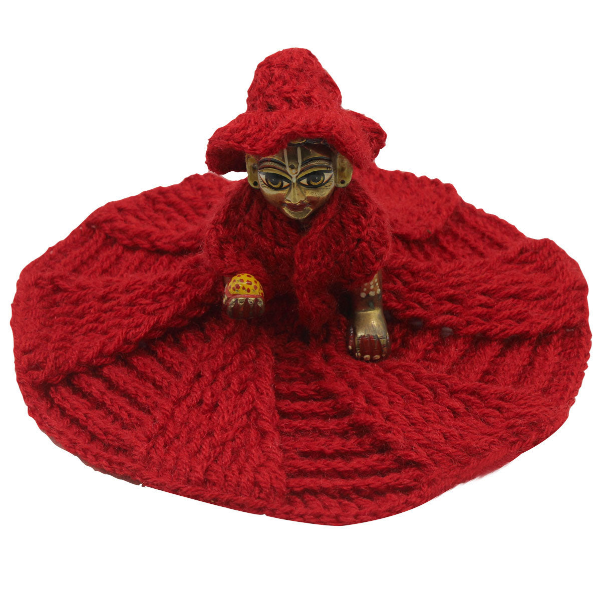 Beautiful Woollen Red Dress For Laddu Gopal